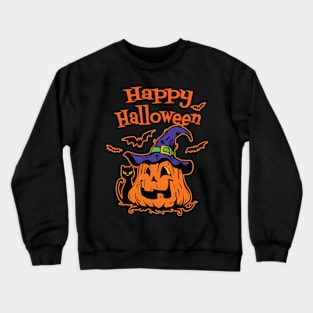 Funny Jack-O-Lantern & Pumpkin Halloween Graphic for Kids Crewneck Sweatshirt